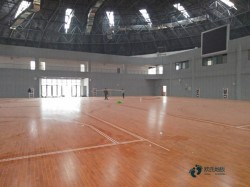 學(xué)校俄勒岡松舞臺(tái)體育場(chǎng)地木地板施工團(tuán)隊(duì)